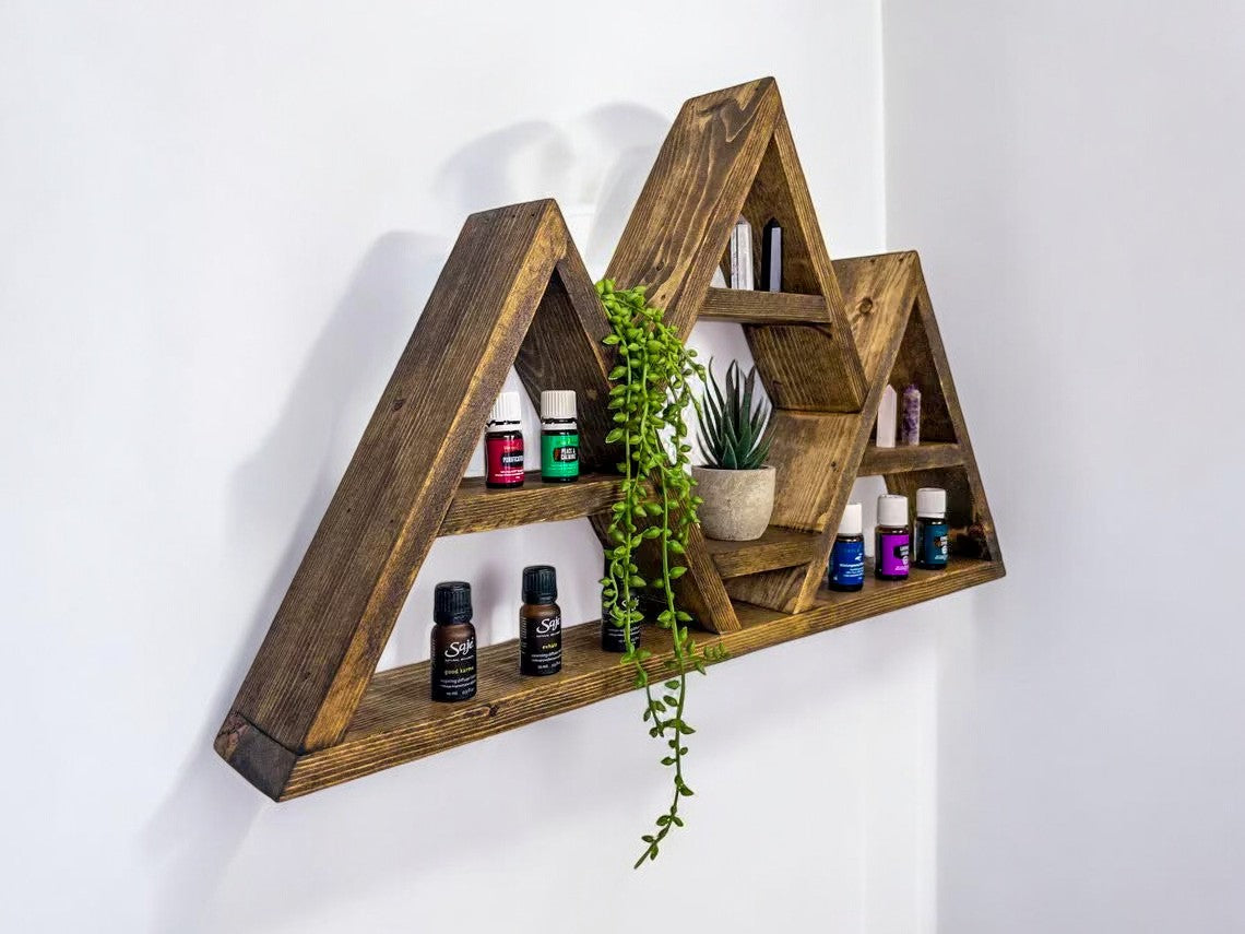 3 Peak Wood Mountain Shelf - 28" x 16"