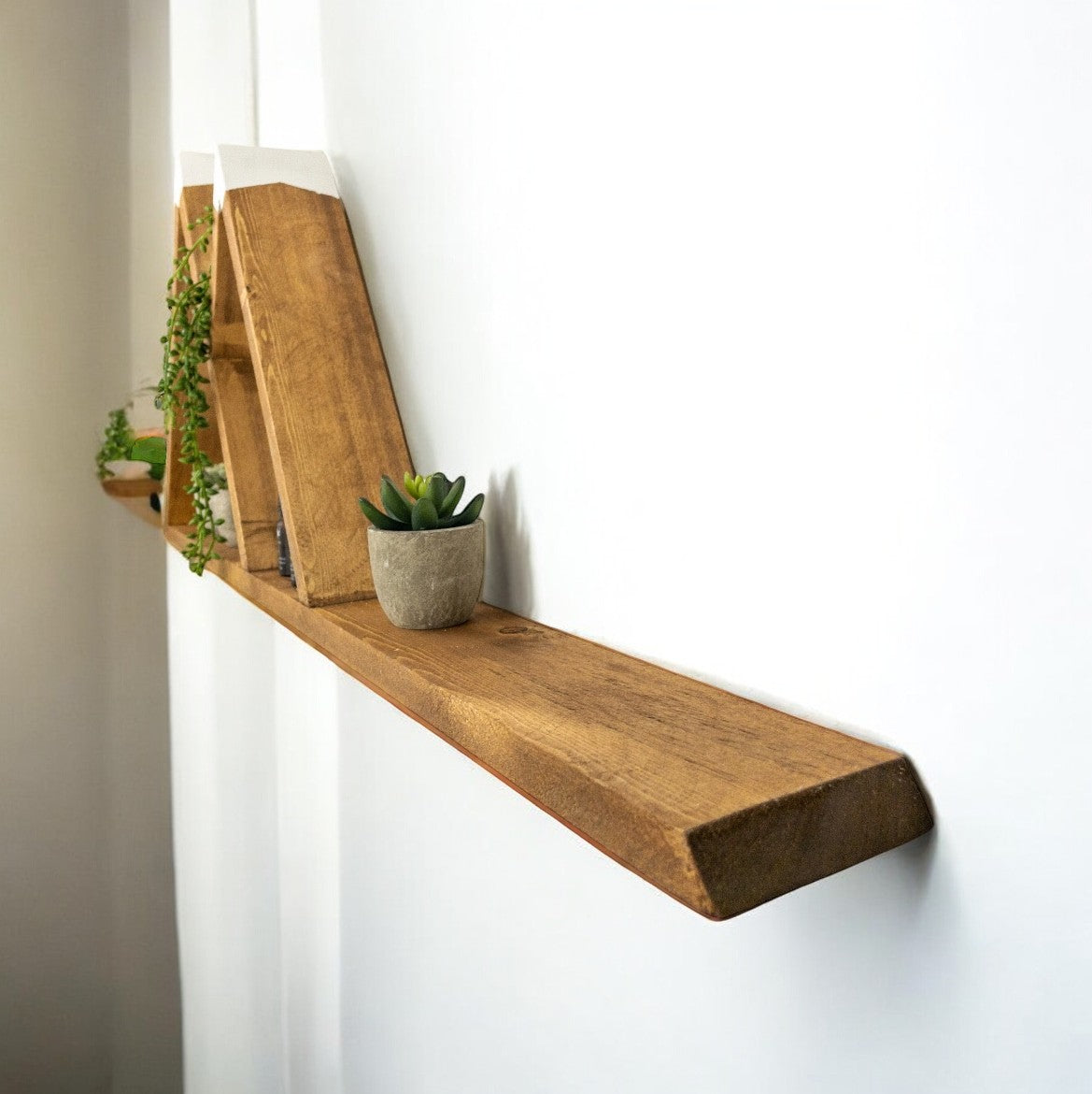 Mountain Shelf with Ledge, 2 Peak  - 36" x 15"