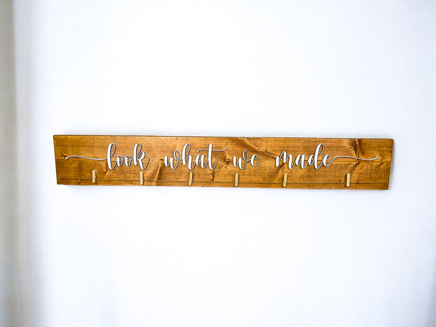 3D 'Look What We Made' Wooden Art Display Sign