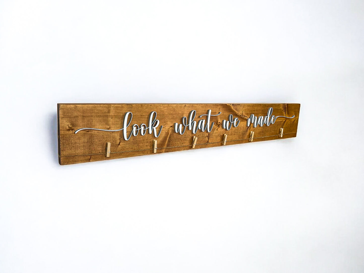 3D 'Look What We Made' Wooden Art Display Sign