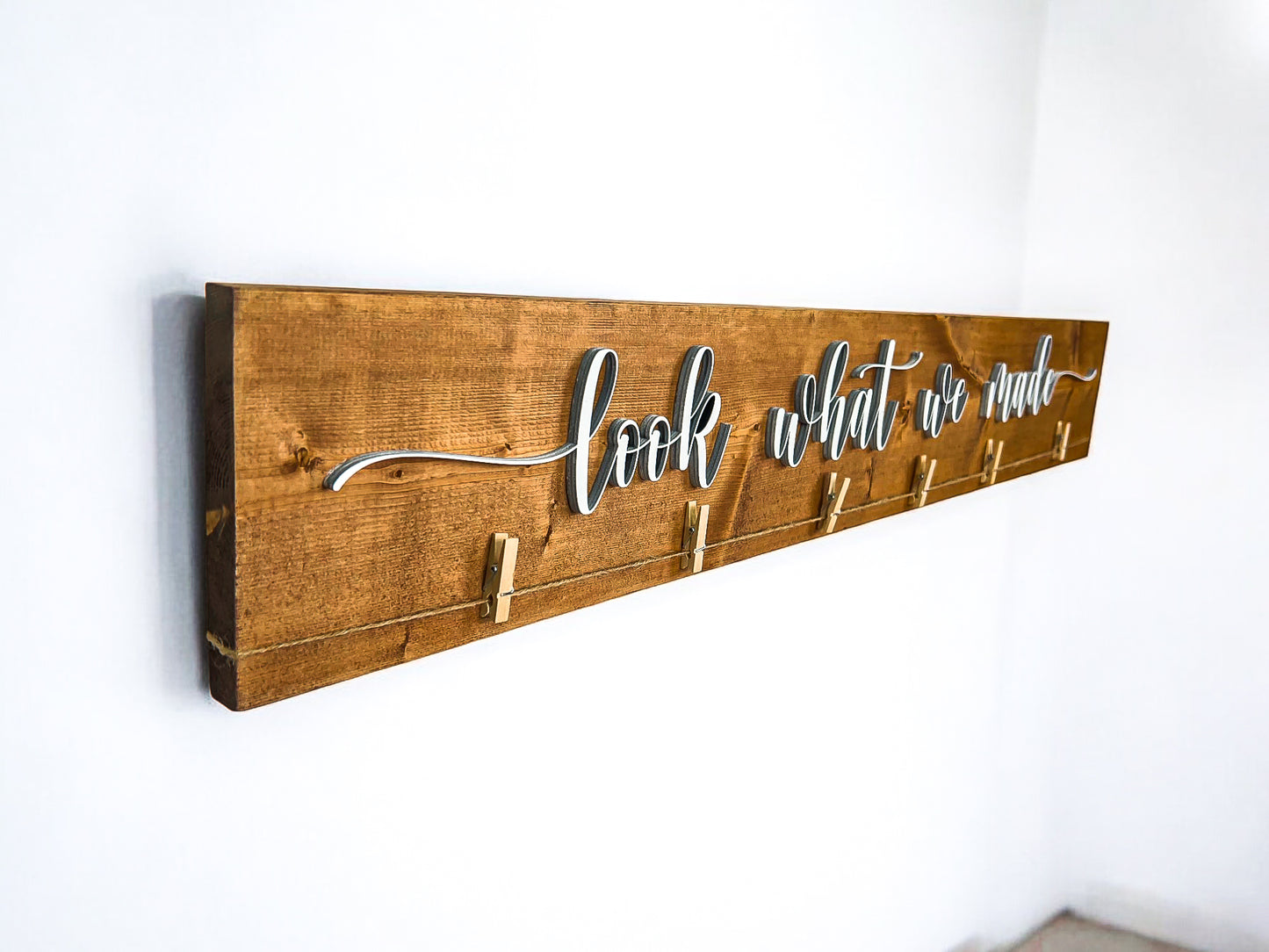 3D 'Look What We Made' Wooden Art Display Sign