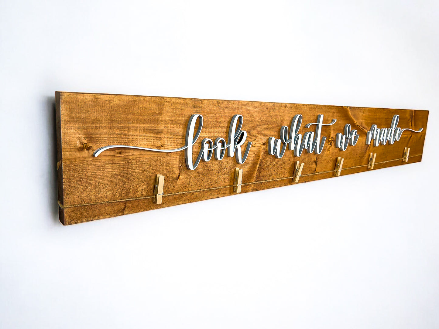 3D 'Look What We Made' Wooden Art Display Sign