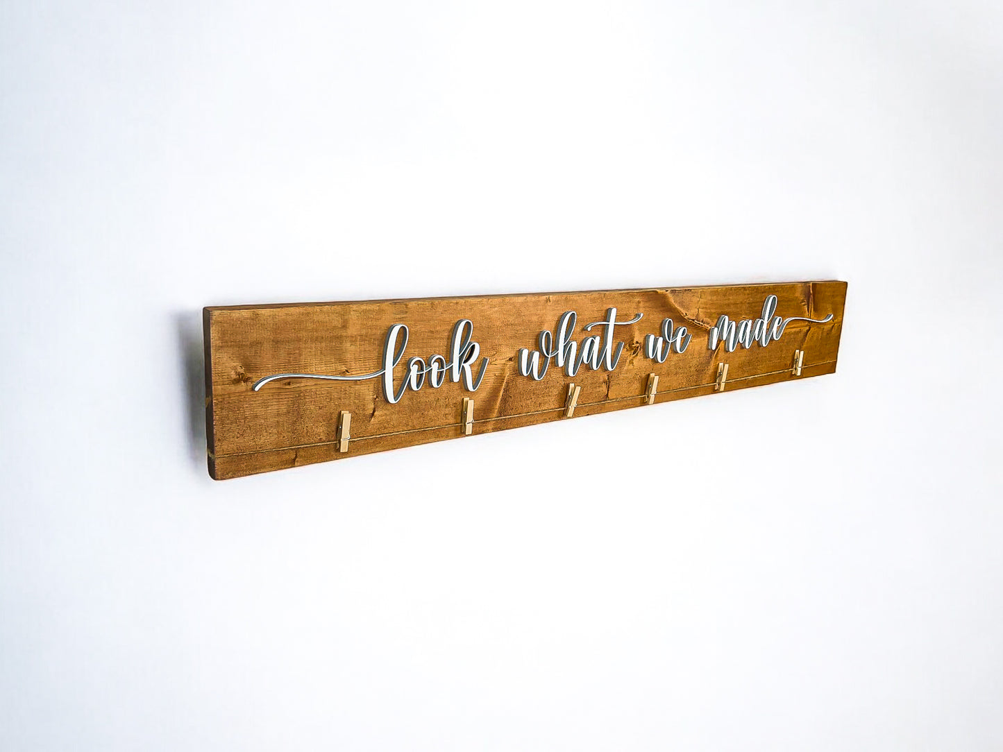 3D 'Look What We Made' Wooden Art Display Sign