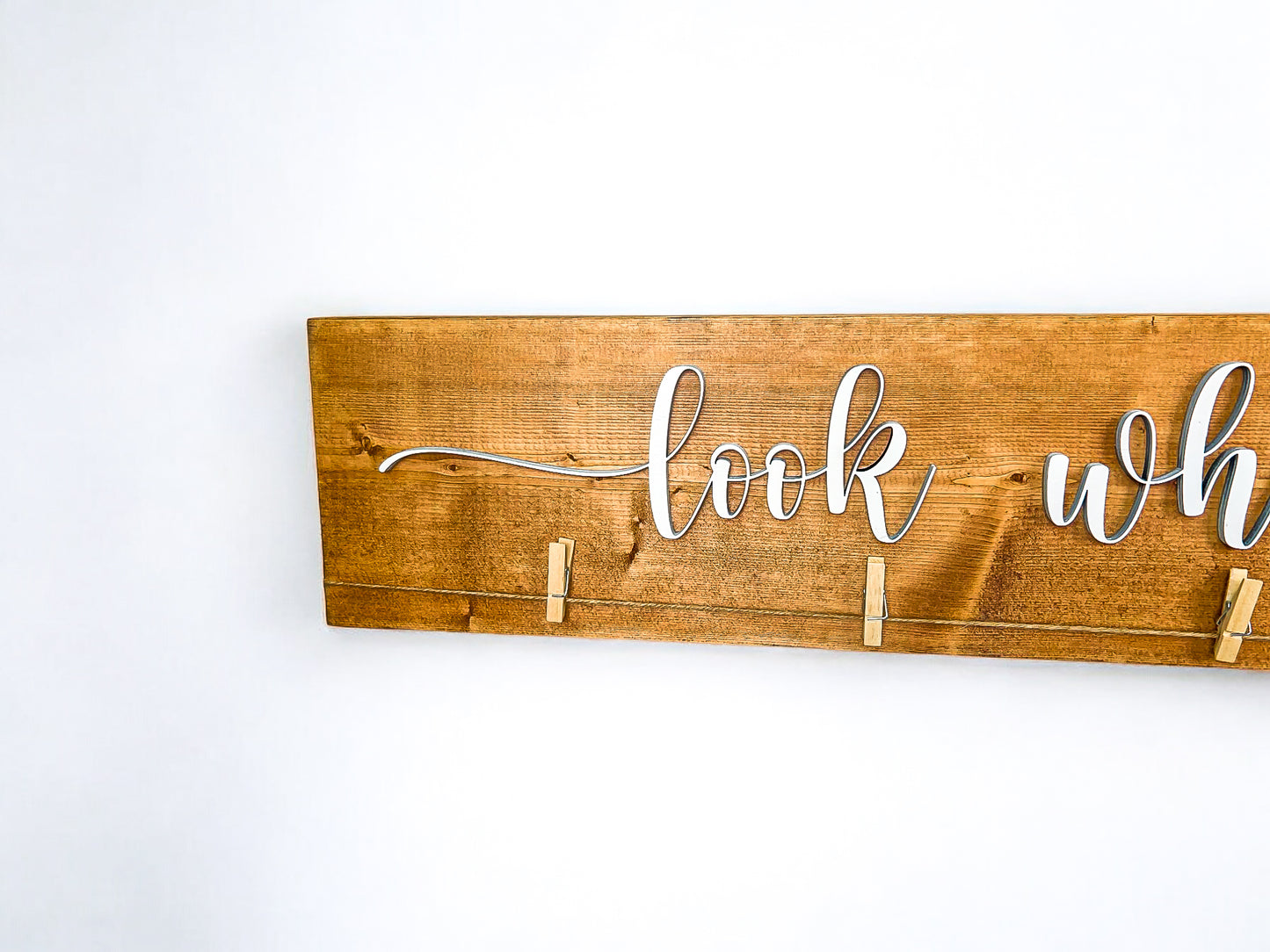 3D 'Look What We Made' Wooden Art Display Sign