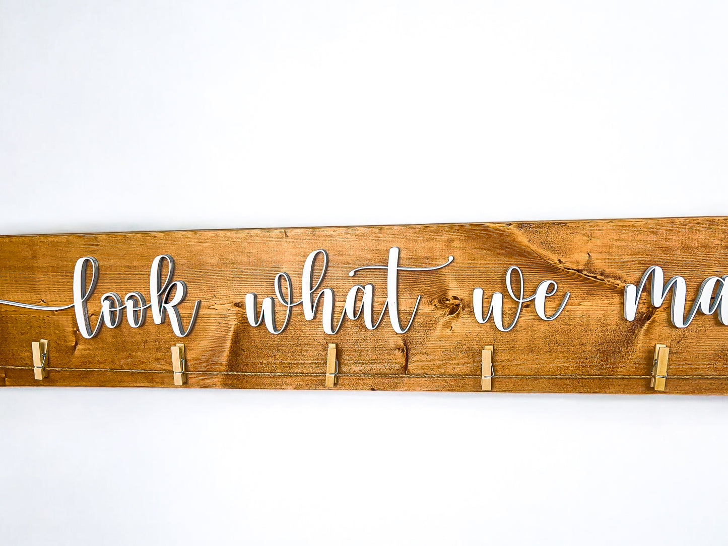 3D 'Look What We Made' Wooden Art Display Sign