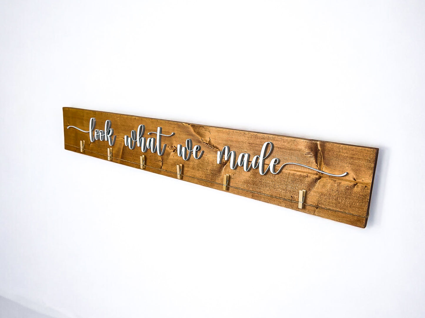 3D 'Look What We Made' Wooden Art Display Sign