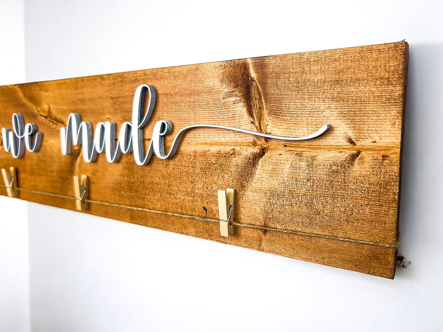 3D 'Look What We Made' Wooden Art Display Sign