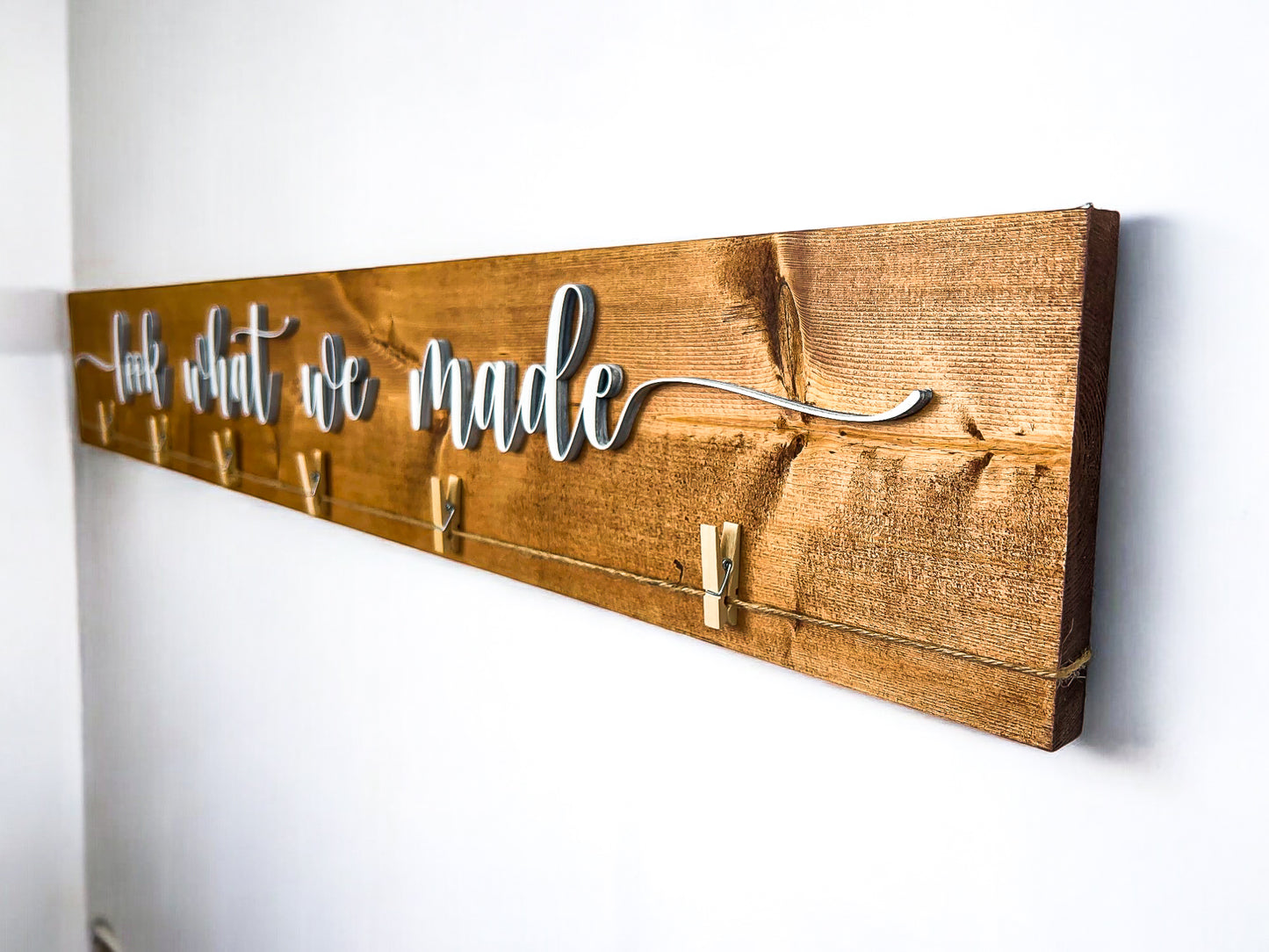 3D 'Look What We Made' Wooden Art Display Sign