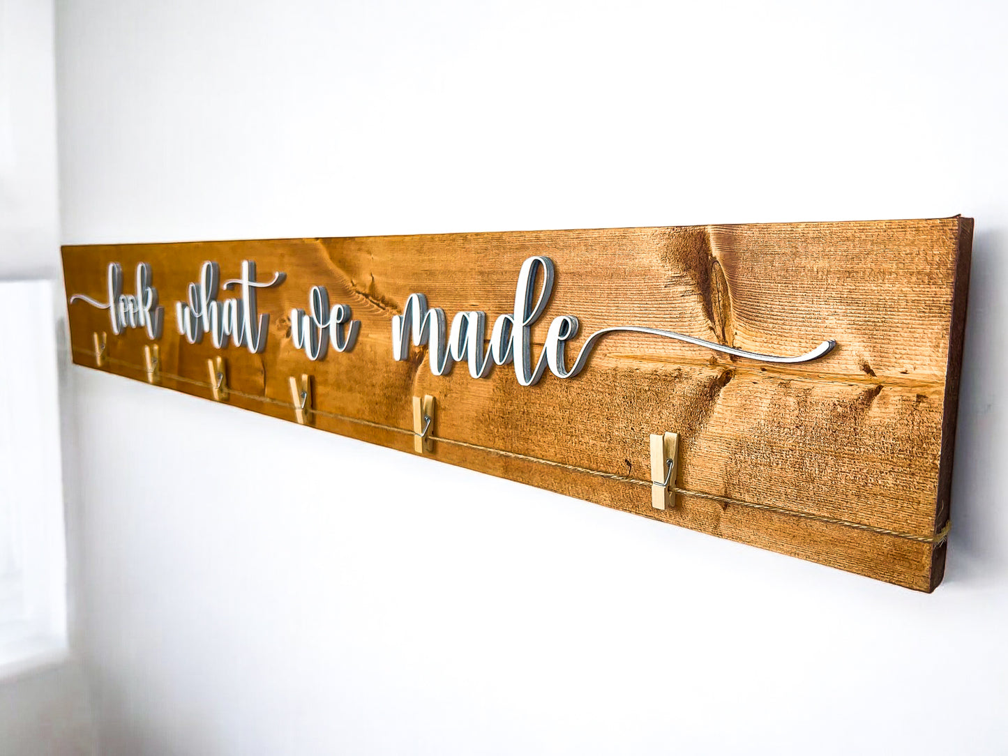 3D 'Look What We Made' Wooden Art Display Sign