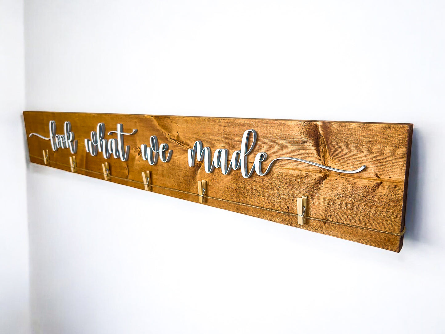 3D 'Look What We Made' Wooden Art Display Sign