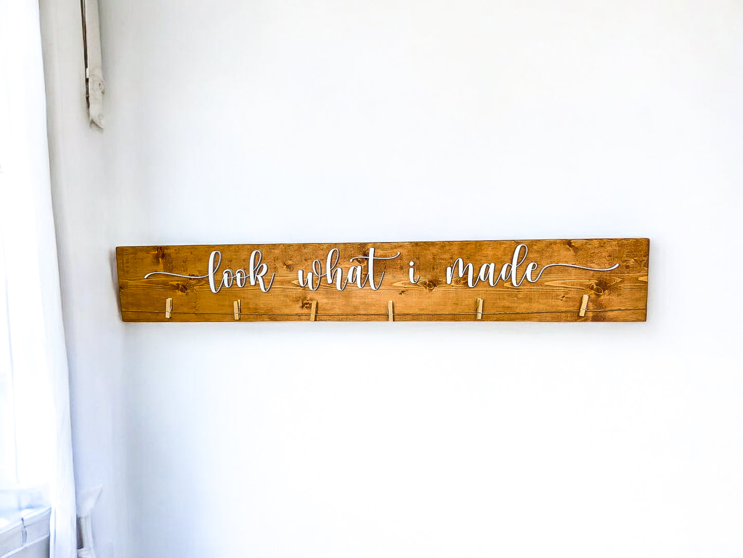 3D 'Look What We Made' Wooden Art Display Sign