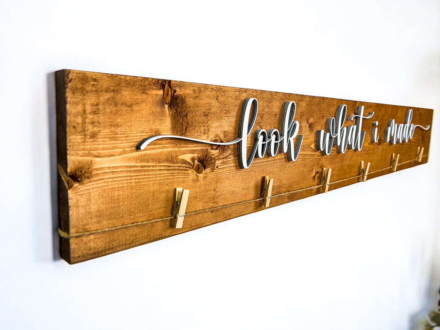 3D 'Look What We Made' Wooden Art Display Sign