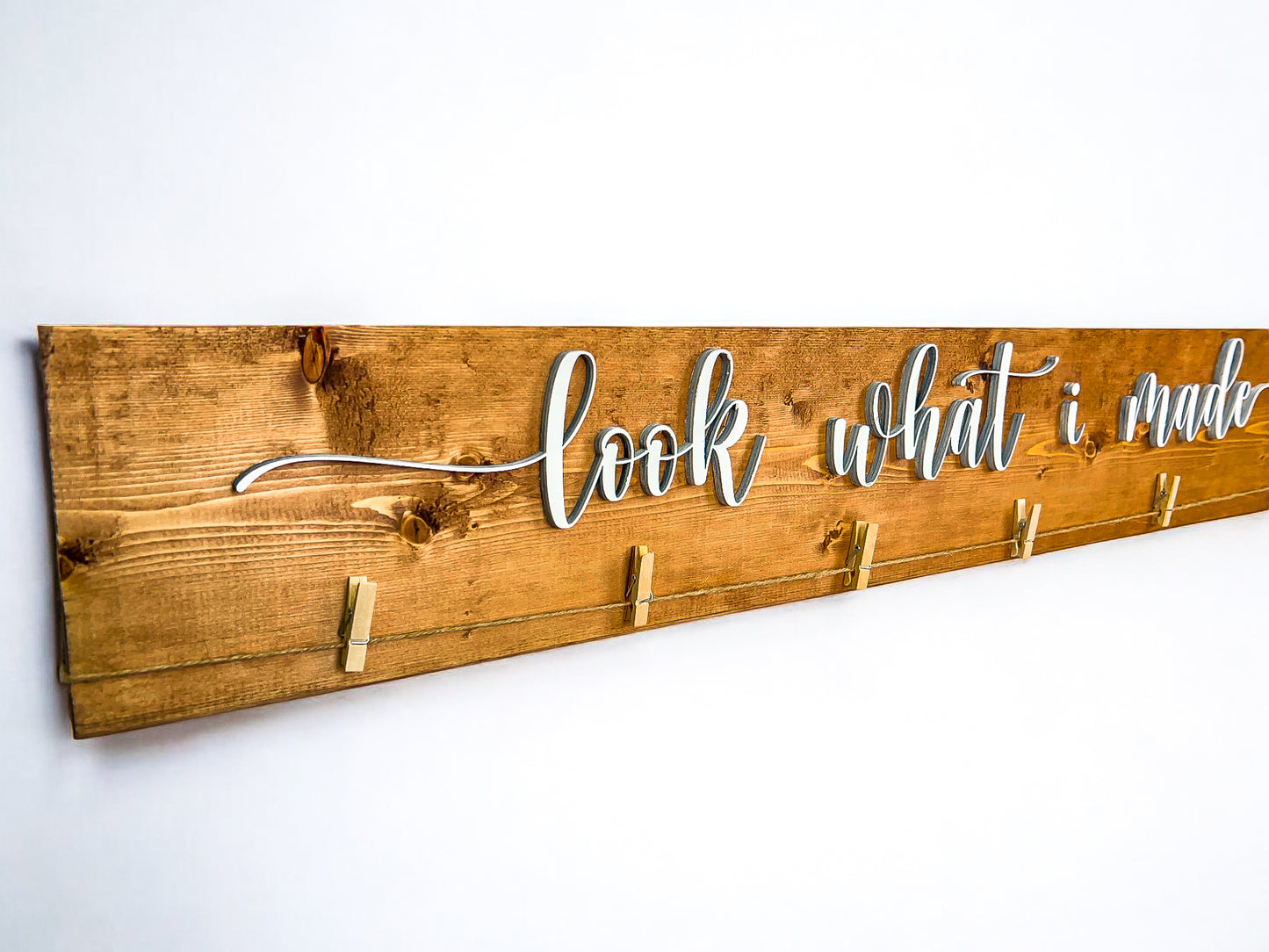 3D 'Look What We Made' Wooden Art Display Sign