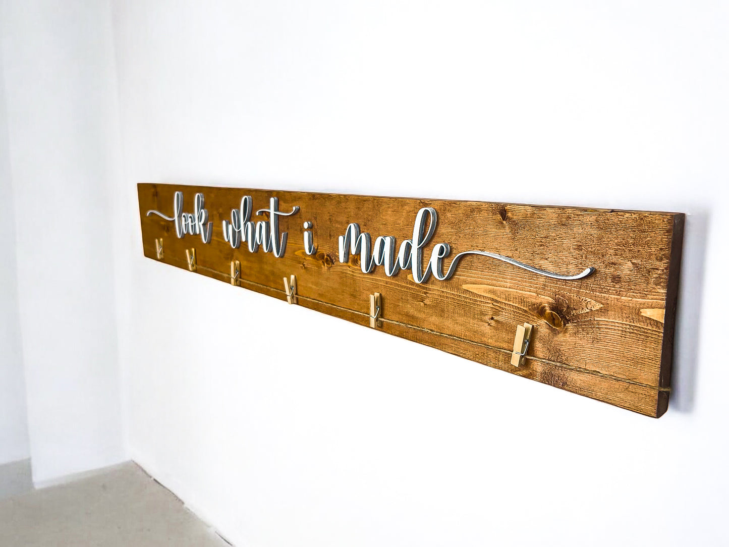 3D 'Look What We Made' Wooden Art Display Sign