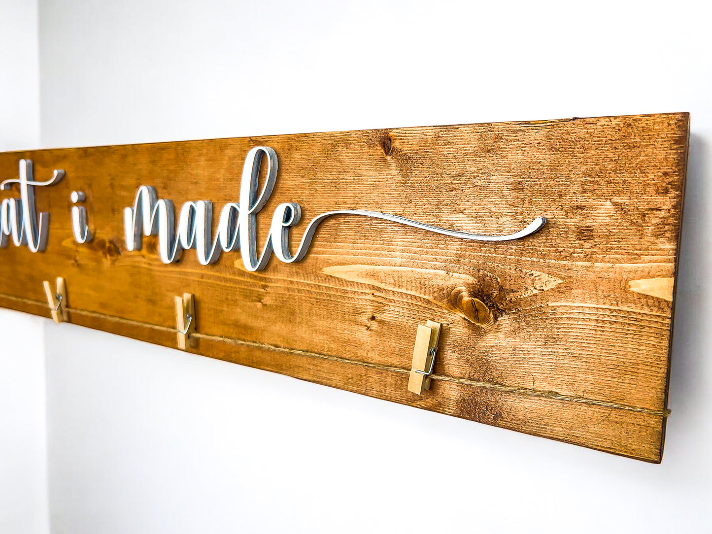 3D 'Look What We Made' Wooden Art Display Sign