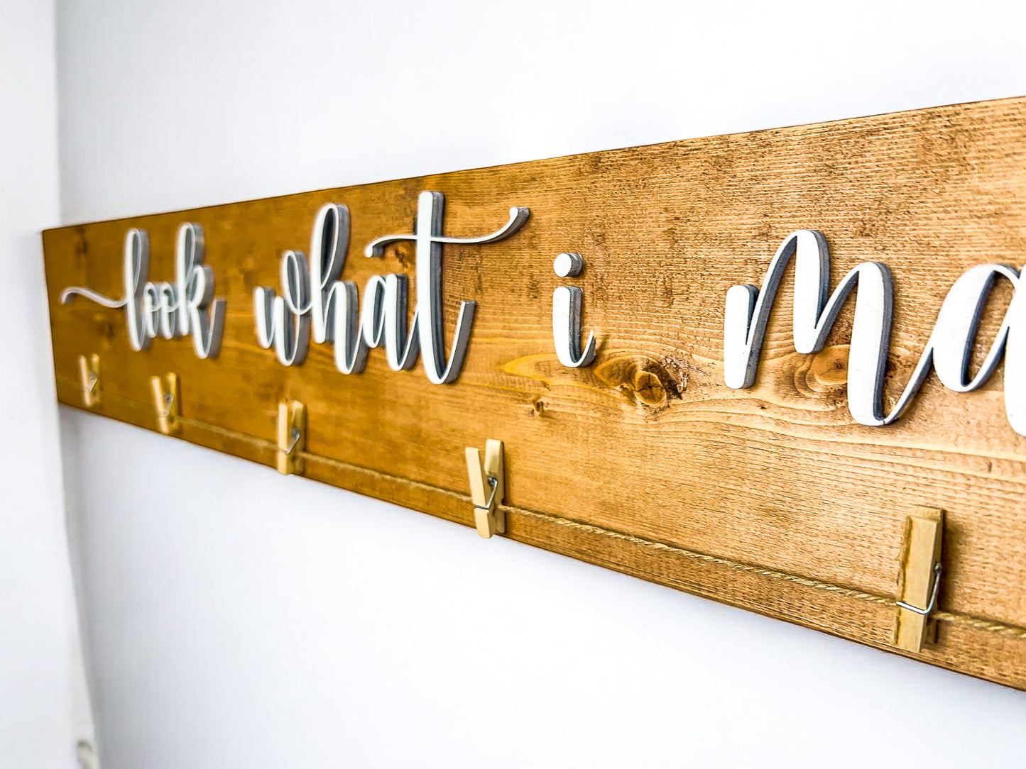 3D 'Look What We Made' Wooden Art Display Sign