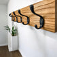 Solid Oak Wood Coat Rack