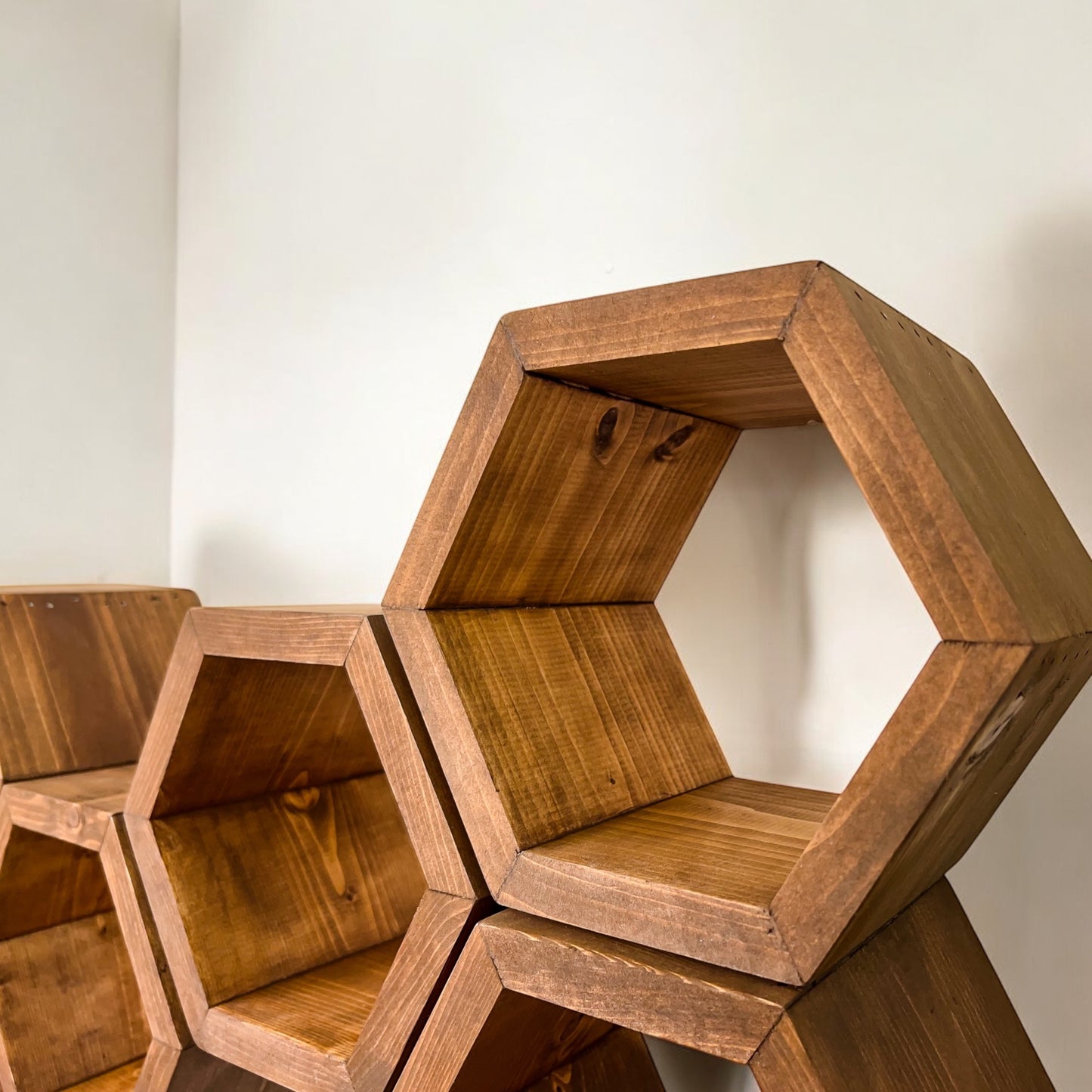 Mini Hexagon Wall Shelves, Set of 6