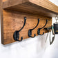 Wall Mounted Key Rack with Mail Holder - 12"