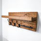 Wall Mounted Key Rack with Mail Holder - 12"