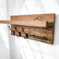 Wall Mounted Key Rack with Mail Holder - 12"