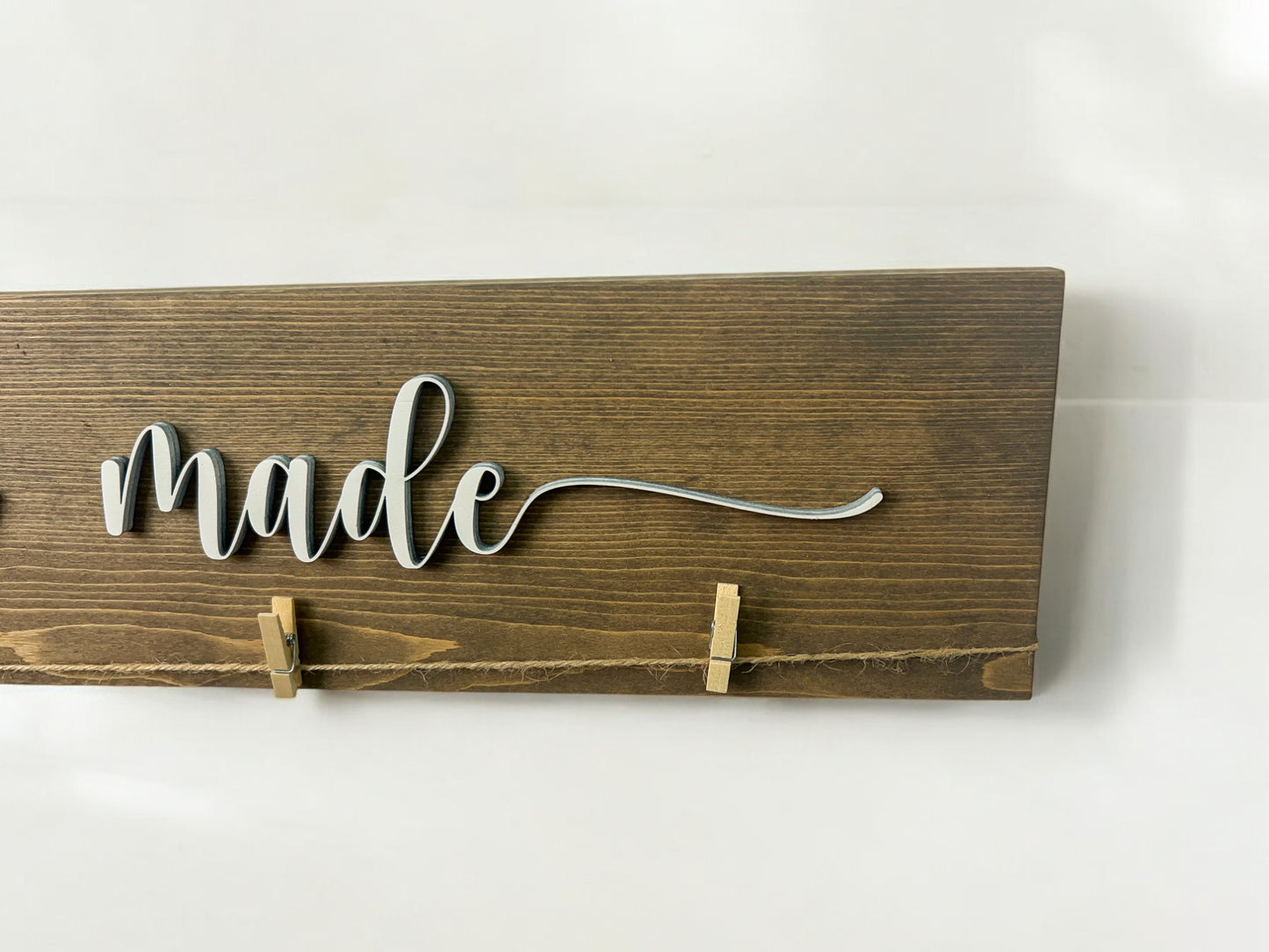 3D 'Look What We Made' Wooden Art Display Sign