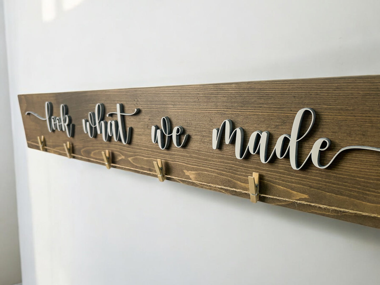 3D 'Look What We Made' Wooden Art Display Sign