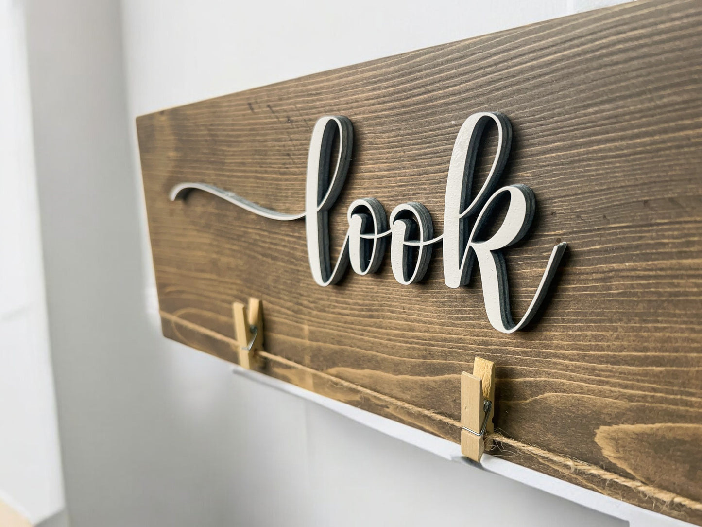 3D 'Look What We Made' Wooden Art Display Sign