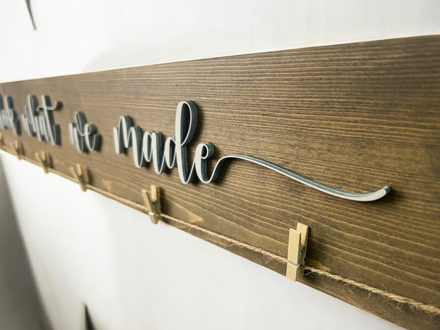 3D 'Look What We Made' Wooden Art Display Sign