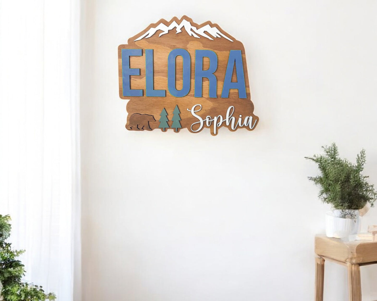 Nursery Name Sign - Personalized Woodland Theme Sign