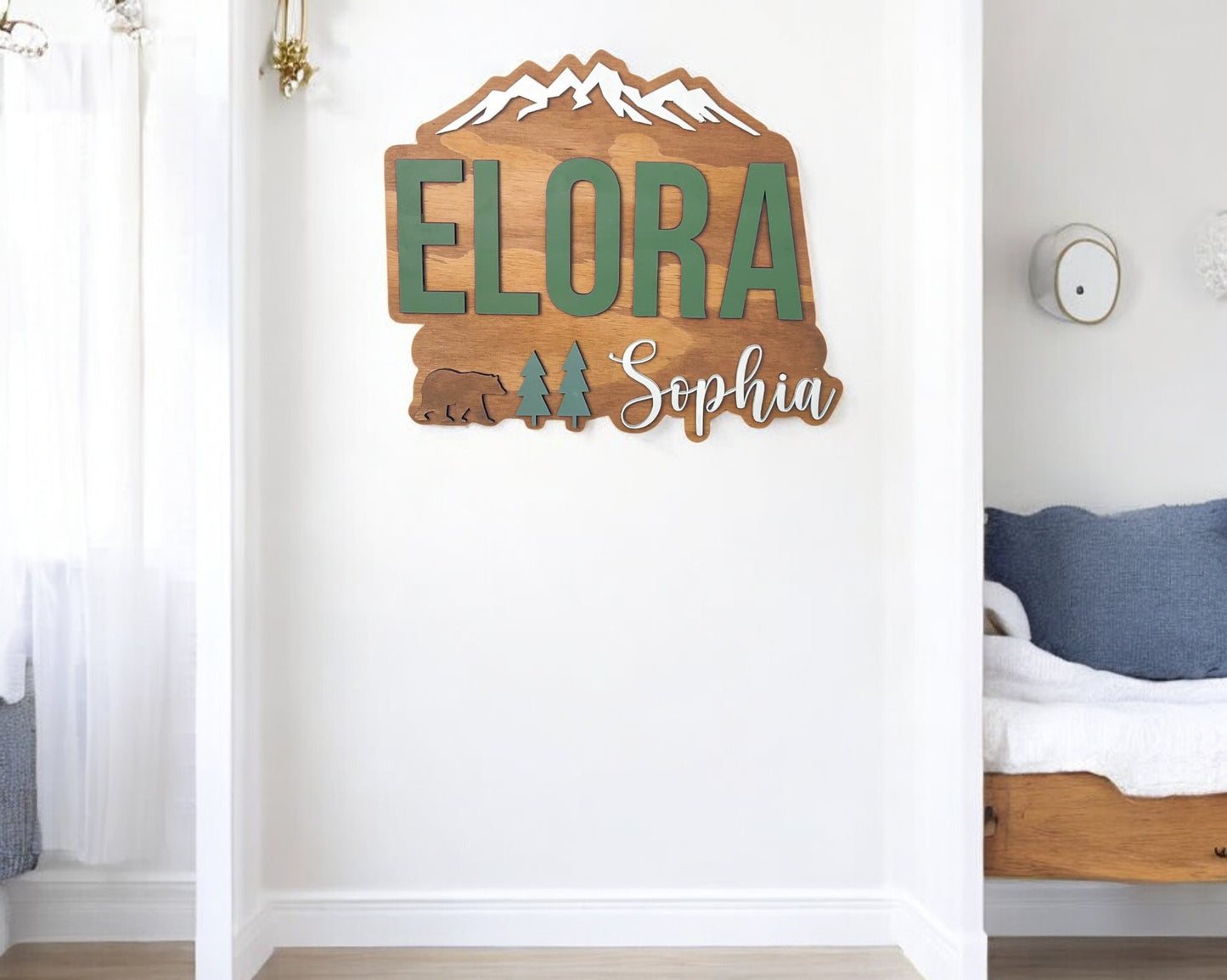 Nursery Name Sign - Personalized Woodland Theme Sign