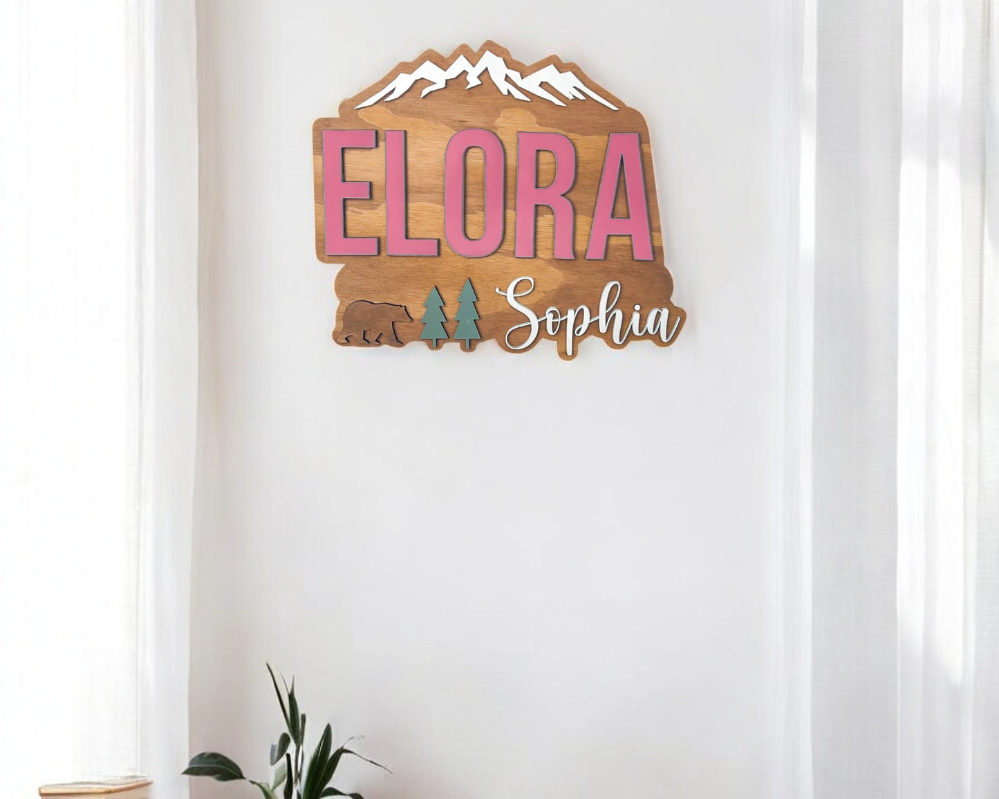 Nursery Name Sign - Personalized Woodland Theme Sign