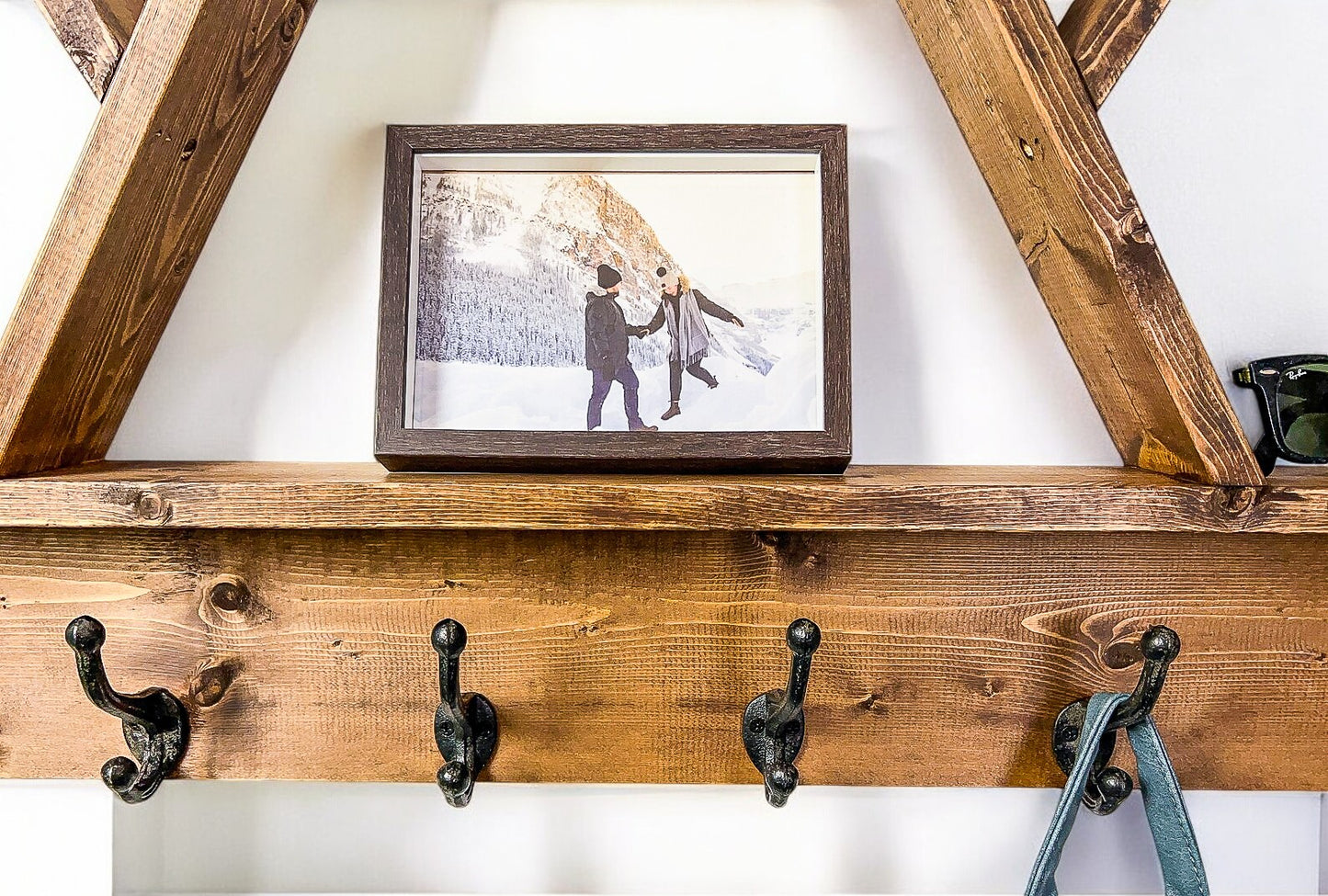 5-Peak Mountain Shelf with Hooks  - 42'' x 24''