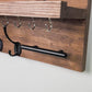 Wall Mounted Key Rack with Mail Holder - 12"