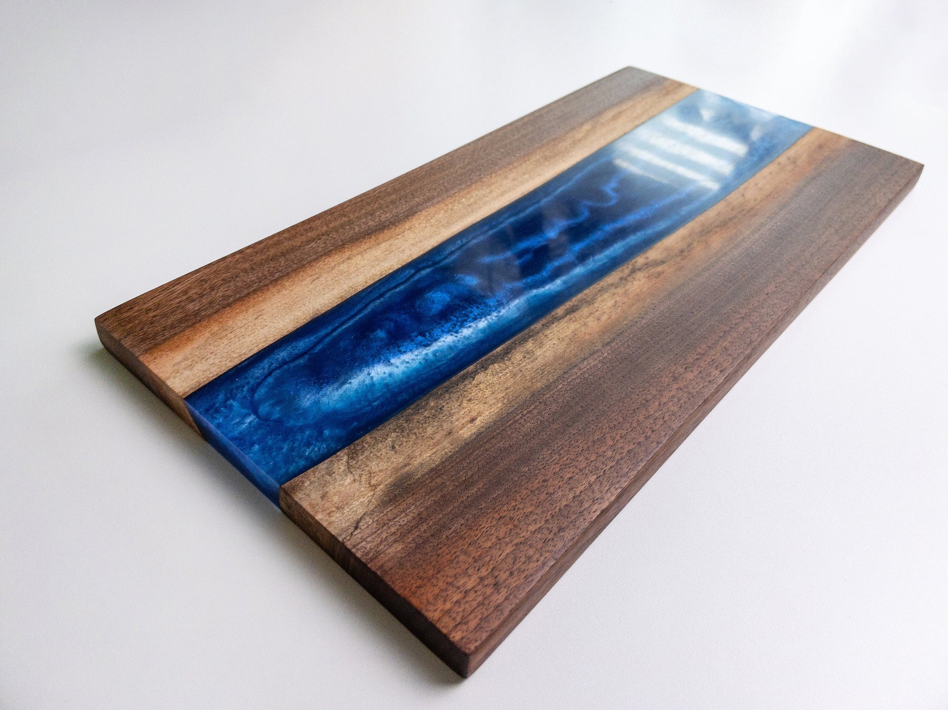 Epoxy Cutting Board | Charcuterie Board | Walnut Epoxy Resin Live Edge Cheese Tray | Serving Board | Wedding/Anniversary Gift