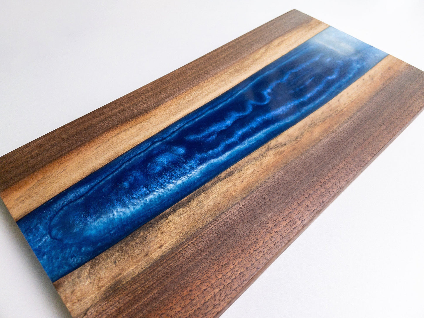 Epoxy Cutting Board | Charcuterie Board | Walnut Epoxy Resin Live Edge Cheese Tray | Serving Board | Wedding/Anniversary Gift