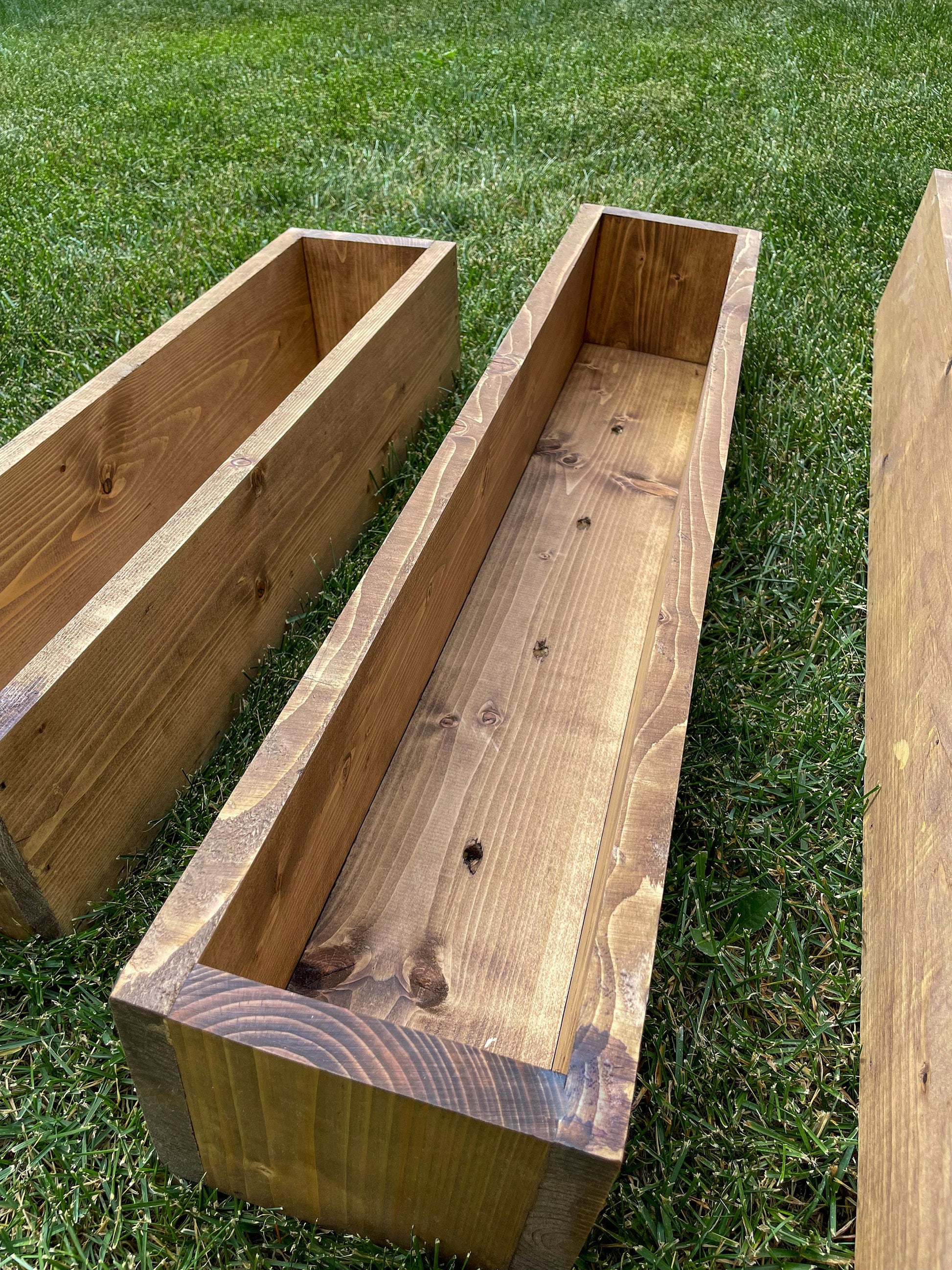 Wood Planter Box - Indoor/Outdoor - Great for Flowers, Succulents, Herbs