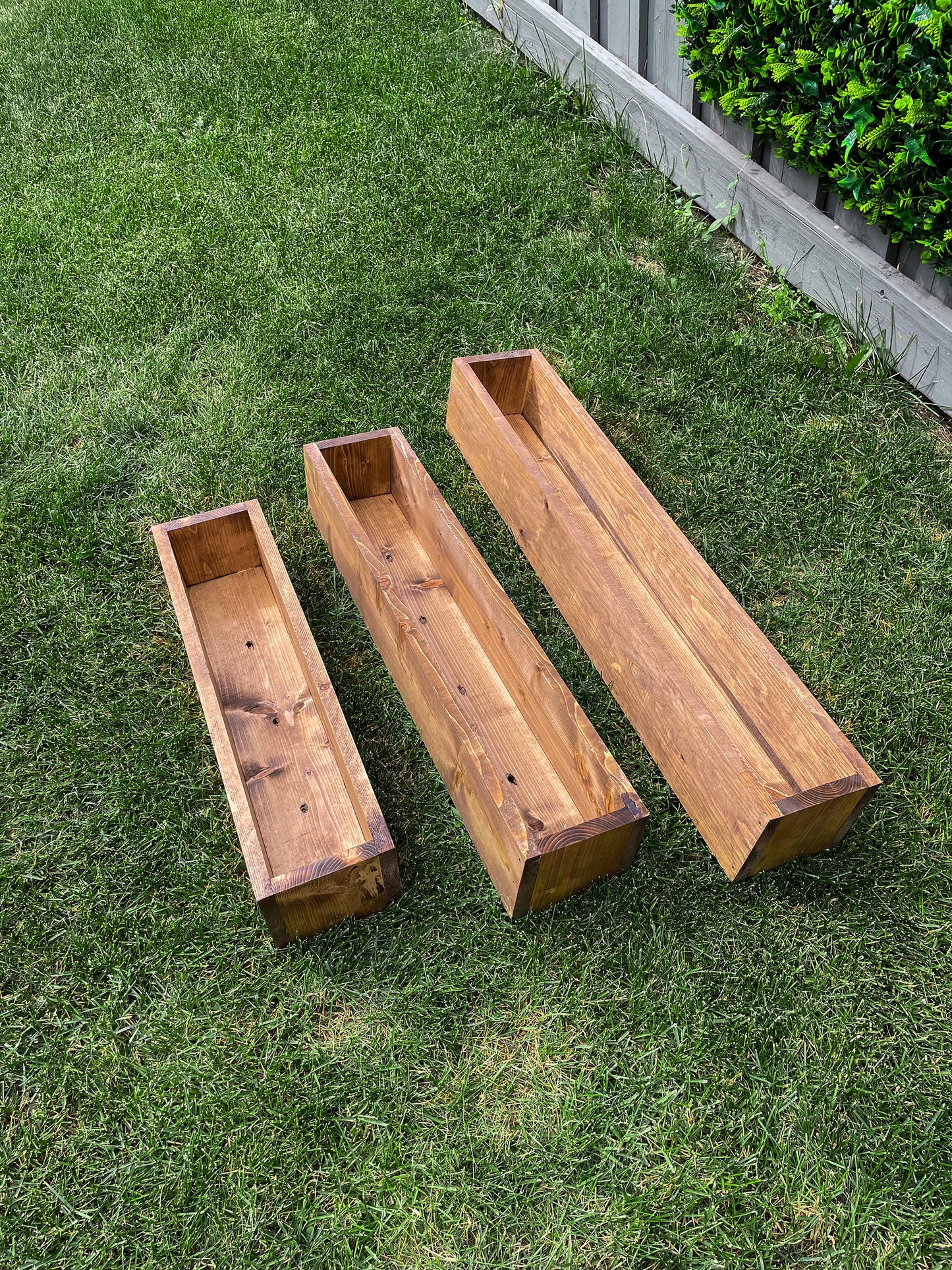 Wood Planter Box - Indoor/Outdoor - Great for Flowers, Succulents, Herbs