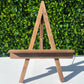 Mini Table Top Easel with Adjustable Shelf - Mini Wood Easel - Rustic Event Stand for Signage